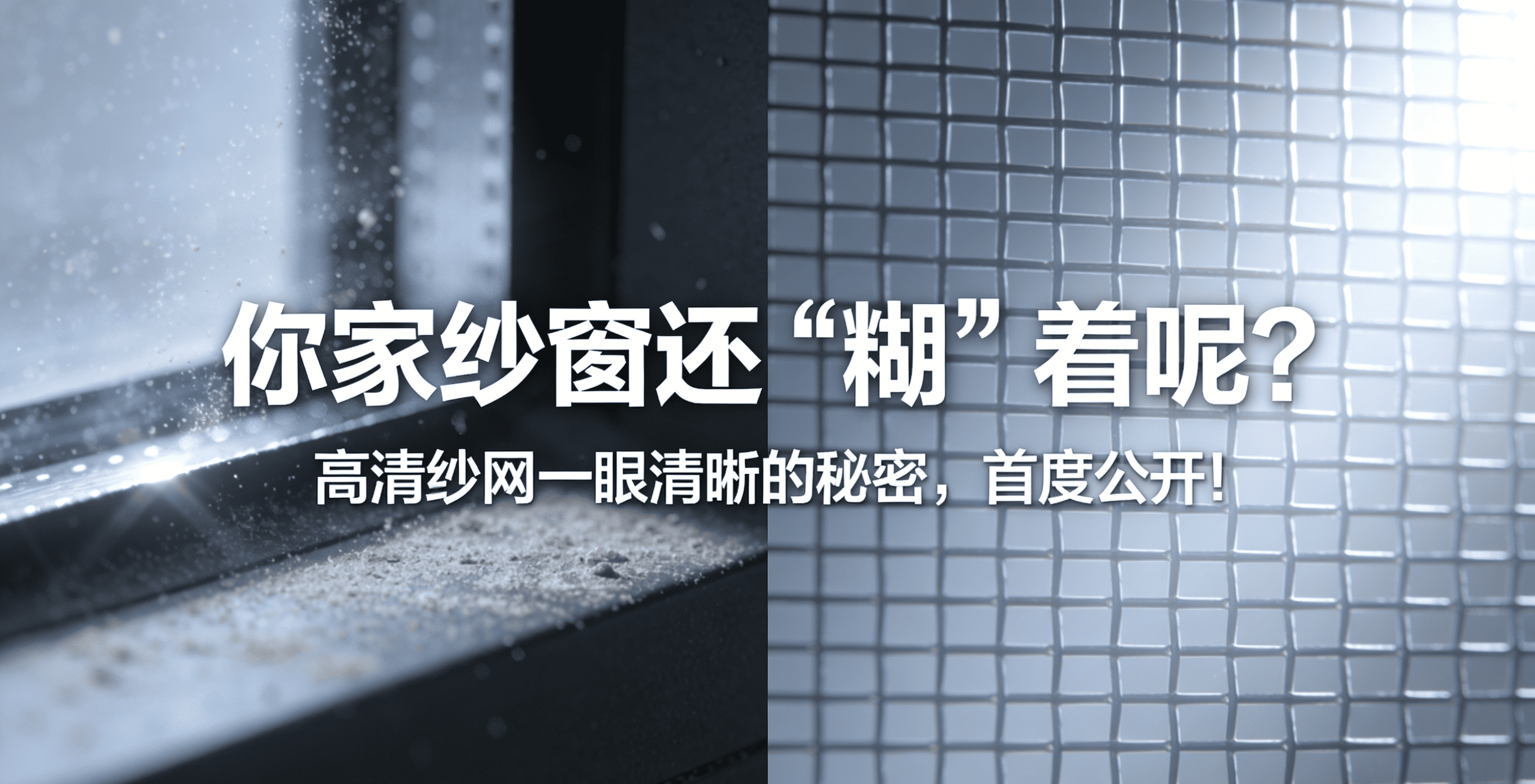 你家纱窗还“糊”着呢？高清纱网一眼清晰的秘密，首度公开！